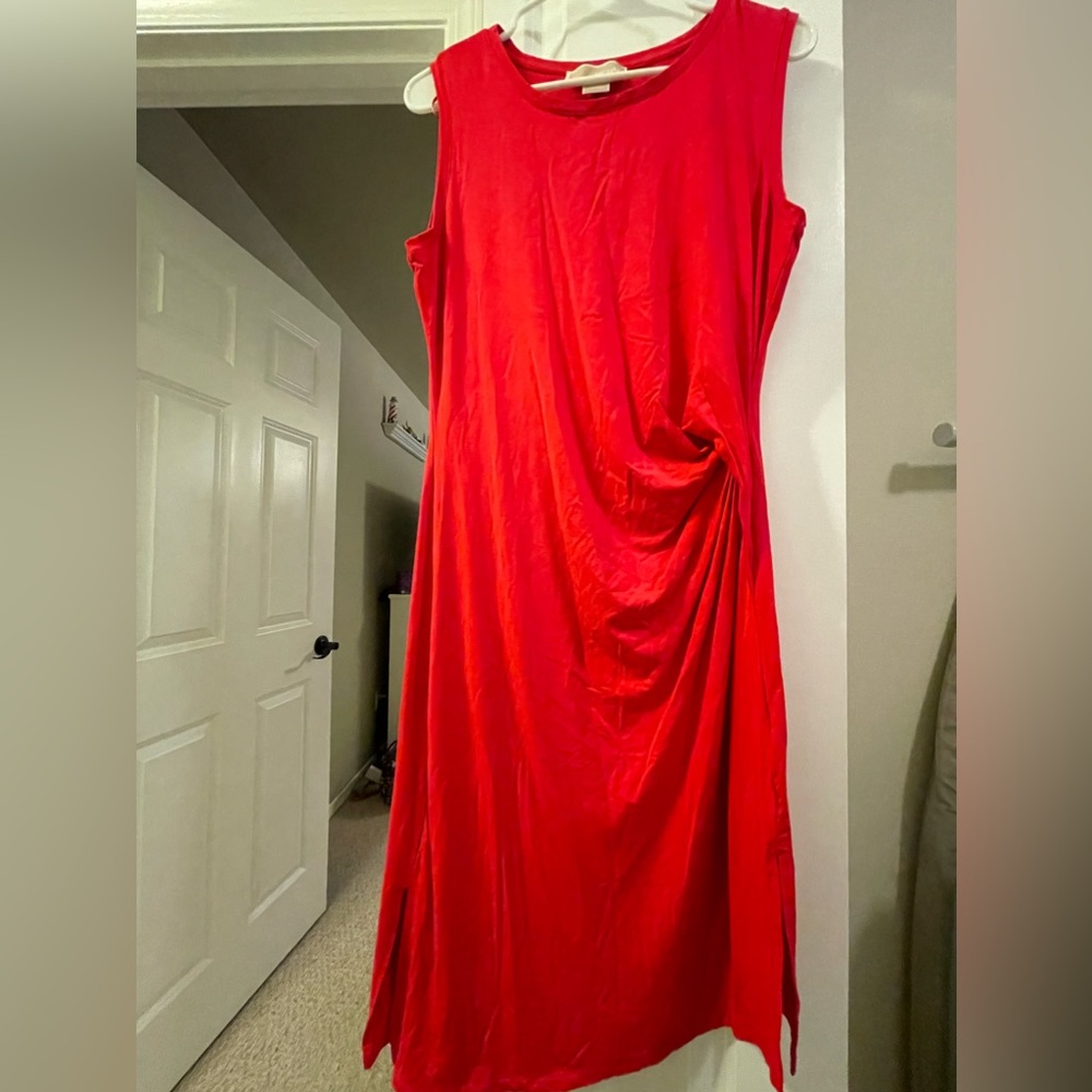 Michael by Michael Kors Petite Large Red Dress